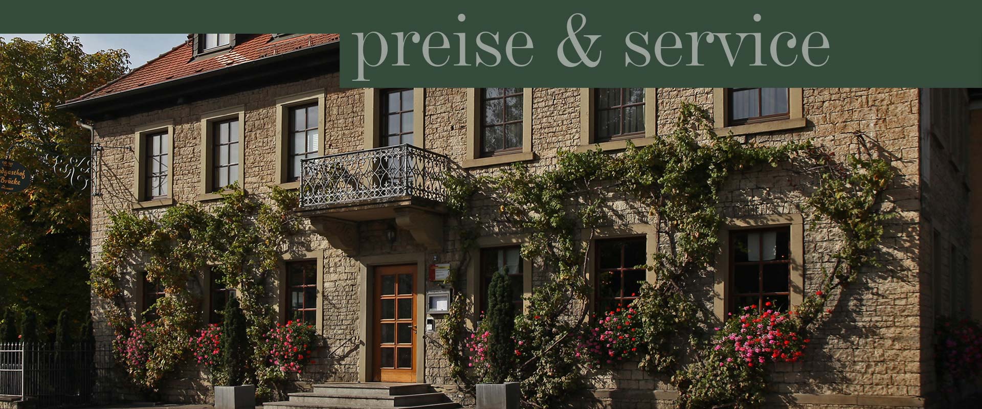 Preise Landgasthof zur Brücke in Franken